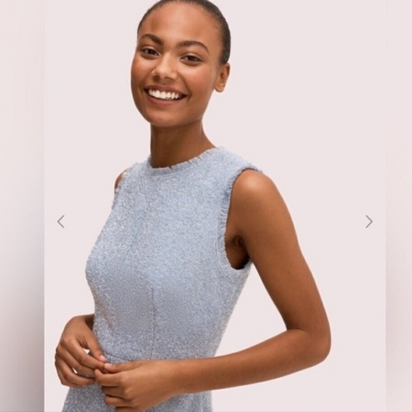 Kate Spade NEW YORK TINSEL TWEED DRESS Size 8 IN MOONGLOW NWOT MSRP $398 - Picture 5 of 15
